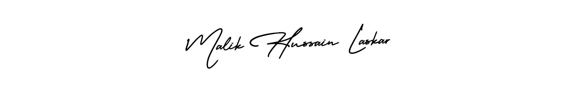 This is the best signature style for the Malik Hussain Laskar name. Also you like these signature font (AmerikaSignatureDemo-Regular). Mix name signature. Malik Hussain Laskar signature style 3 images and pictures png