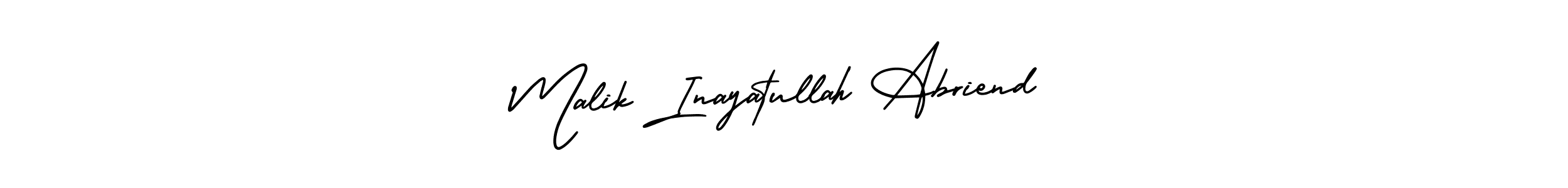 How to make Malik Inayatullah Abriend name signature. Use AmerikaSignatureDemo-Regular style for creating short signs online. This is the latest handwritten sign. Malik Inayatullah Abriend signature style 3 images and pictures png