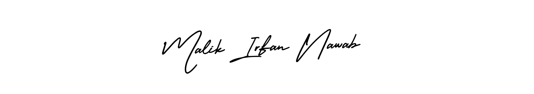 Similarly AmerikaSignatureDemo-Regular is the best handwritten signature design. Signature creator online .You can use it as an online autograph creator for name Malik Irfan Nawab. Malik Irfan Nawab signature style 3 images and pictures png