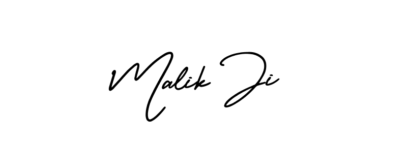 Use a signature maker to create a handwritten signature online. With this signature software, you can design (AmerikaSignatureDemo-Regular) your own signature for name Malik Ji. Malik Ji signature style 3 images and pictures png