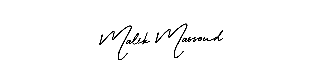 Make a beautiful signature design for name Malik Massoud. With this signature (AmerikaSignatureDemo-Regular) style, you can create a handwritten signature for free. Malik Massoud signature style 3 images and pictures png