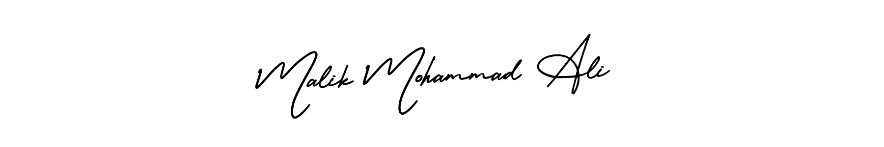 It looks lik you need a new signature style for name Malik Mohammad Ali. Design unique handwritten (AmerikaSignatureDemo-Regular) signature with our free signature maker in just a few clicks. Malik Mohammad Ali signature style 3 images and pictures png