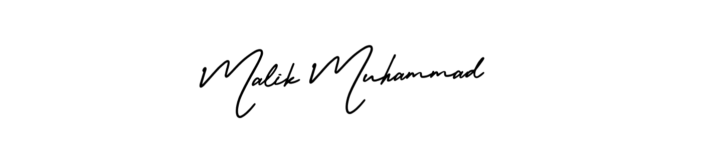 if you are searching for the best signature style for your name Malik Muhammad. so please give up your signature search. here we have designed multiple signature styles  using AmerikaSignatureDemo-Regular. Malik Muhammad signature style 3 images and pictures png