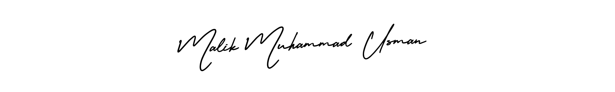 How to make Malik Muhammad Usman name signature. Use AmerikaSignatureDemo-Regular style for creating short signs online. This is the latest handwritten sign. Malik Muhammad Usman signature style 3 images and pictures png