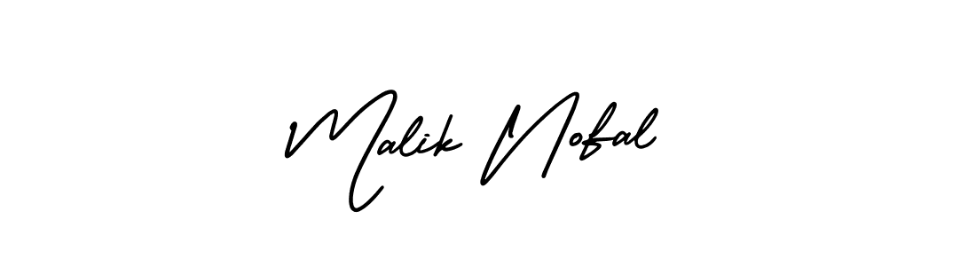 Create a beautiful signature design for name Malik Nofal. With this signature (AmerikaSignatureDemo-Regular) fonts, you can make a handwritten signature for free. Malik Nofal signature style 3 images and pictures png