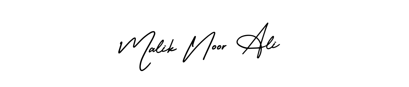 Make a beautiful signature design for name Malik Noor Ali. With this signature (AmerikaSignatureDemo-Regular) style, you can create a handwritten signature for free. Malik Noor Ali signature style 3 images and pictures png