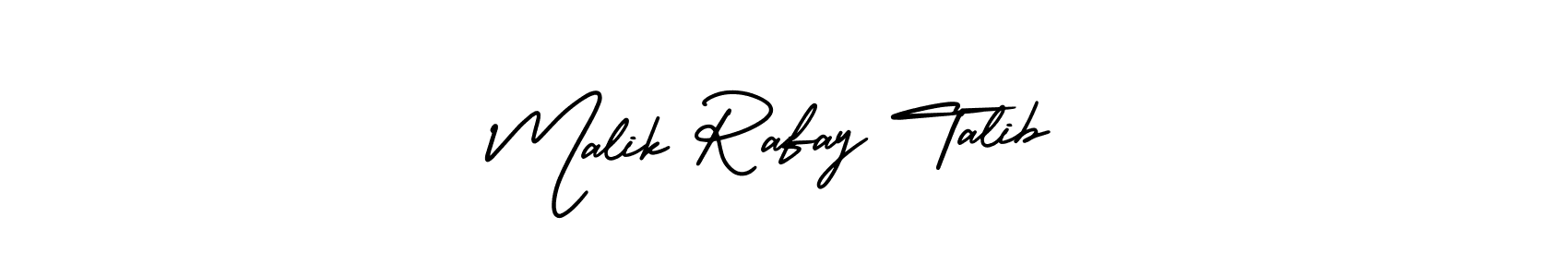 Similarly AmerikaSignatureDemo-Regular is the best handwritten signature design. Signature creator online .You can use it as an online autograph creator for name Malik Rafay Talib. Malik Rafay Talib signature style 3 images and pictures png