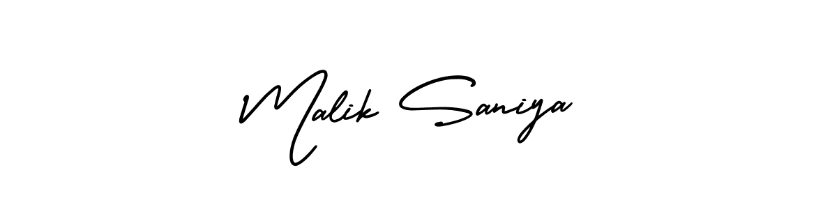 How to make Malik Saniya signature? AmerikaSignatureDemo-Regular is a professional autograph style. Create handwritten signature for Malik Saniya name. Malik Saniya signature style 3 images and pictures png