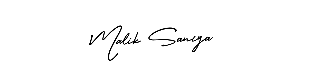 Make a short Malik Saniya signature style. Manage your documents anywhere anytime using AmerikaSignatureDemo-Regular. Create and add eSignatures, submit forms, share and send files easily. Malik Saniya signature style 3 images and pictures png