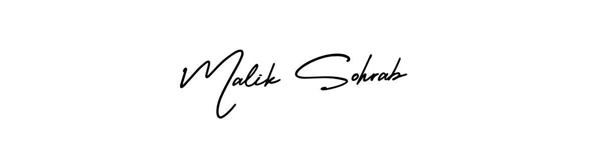 Create a beautiful signature design for name Malik Sohrab. With this signature (AmerikaSignatureDemo-Regular) fonts, you can make a handwritten signature for free. Malik Sohrab signature style 3 images and pictures png