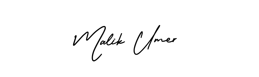 Make a beautiful signature design for name Malik Umer. With this signature (AmerikaSignatureDemo-Regular) style, you can create a handwritten signature for free. Malik Umer signature style 3 images and pictures png