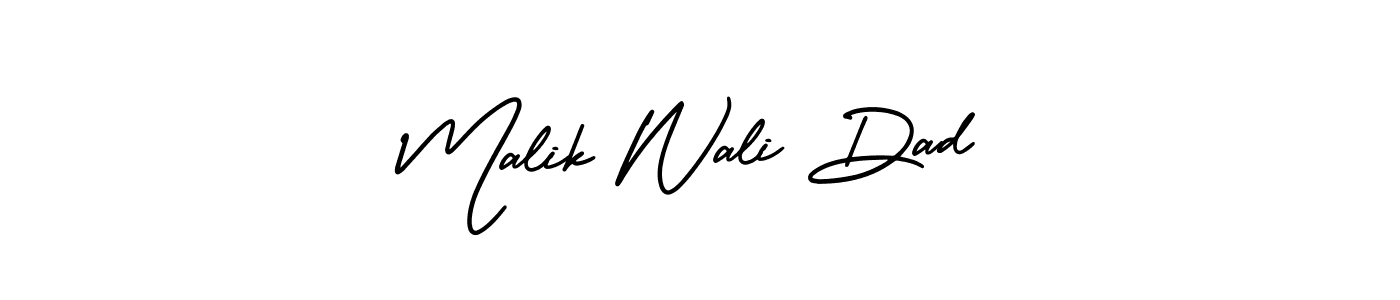 Design your own signature with our free online signature maker. With this signature software, you can create a handwritten (AmerikaSignatureDemo-Regular) signature for name Malik Wali Dad. Malik Wali Dad signature style 3 images and pictures png
