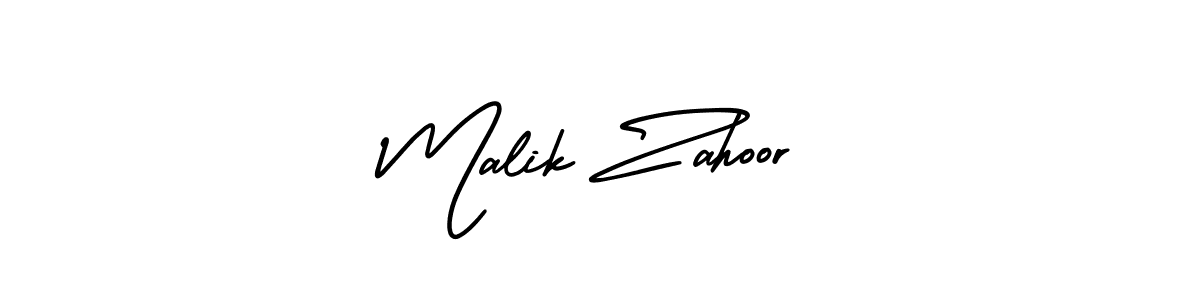 Design your own signature with our free online signature maker. With this signature software, you can create a handwritten (AmerikaSignatureDemo-Regular) signature for name Malik Zahoor. Malik Zahoor signature style 3 images and pictures png