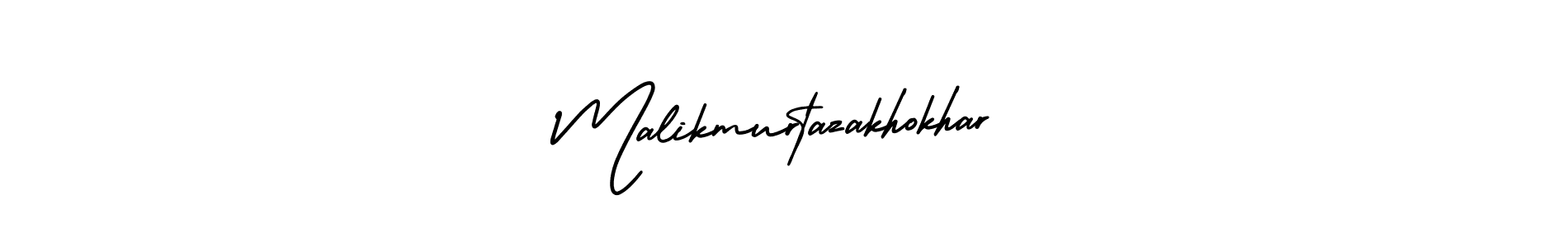 This is the best signature style for the Malikmurtazakhokhar name. Also you like these signature font (AmerikaSignatureDemo-Regular). Mix name signature. Malikmurtazakhokhar signature style 3 images and pictures png