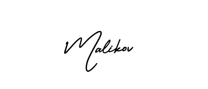 How to Draw Malikov signature style? AmerikaSignatureDemo-Regular is a latest design signature styles for name Malikov. Malikov signature style 3 images and pictures png