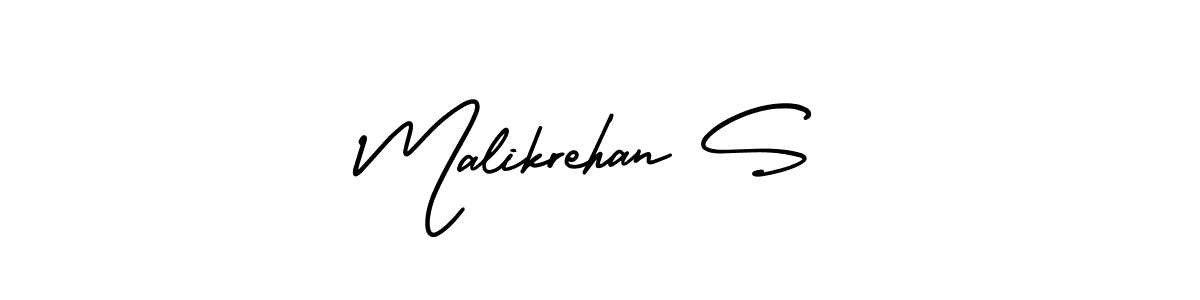 Also You can easily find your signature by using the search form. We will create Malikrehan S name handwritten signature images for you free of cost using AmerikaSignatureDemo-Regular sign style. Malikrehan S signature style 3 images and pictures png