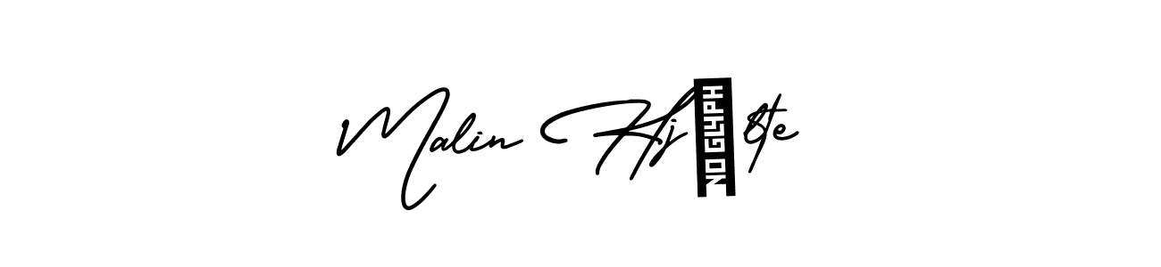 How to make Malin Hjälte signature? AmerikaSignatureDemo-Regular is a professional autograph style. Create handwritten signature for Malin Hjälte name. Malin Hjälte signature style 3 images and pictures png