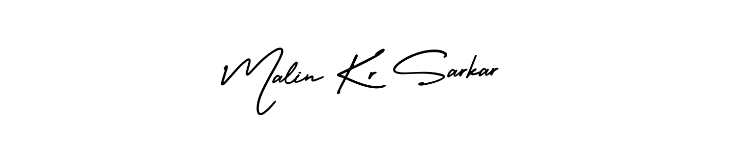 Make a beautiful signature design for name Malin Kr Sarkar. With this signature (AmerikaSignatureDemo-Regular) style, you can create a handwritten signature for free. Malin Kr Sarkar signature style 3 images and pictures png