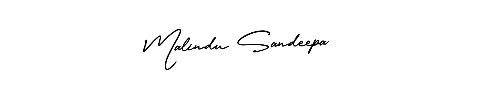 It looks lik you need a new signature style for name Malindu Sandeepa. Design unique handwritten (AmerikaSignatureDemo-Regular) signature with our free signature maker in just a few clicks. Malindu Sandeepa signature style 3 images and pictures png