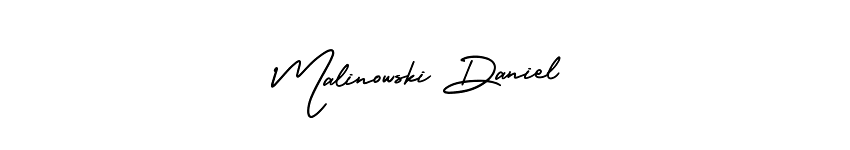 Create a beautiful signature design for name Malinowski Daniel. With this signature (AmerikaSignatureDemo-Regular) fonts, you can make a handwritten signature for free. Malinowski Daniel signature style 3 images and pictures png