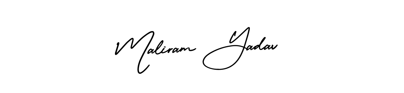 Check out images of Autograph of Maliram Yadav name. Actor Maliram Yadav Signature Style. AmerikaSignatureDemo-Regular is a professional sign style online. Maliram Yadav signature style 3 images and pictures png