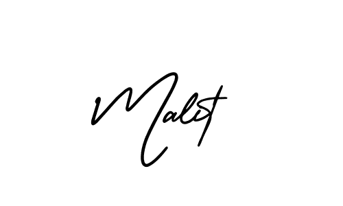 How to make Malit signature? AmerikaSignatureDemo-Regular is a professional autograph style. Create handwritten signature for Malit name. Malit signature style 3 images and pictures png