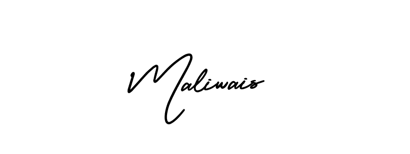 It looks lik you need a new signature style for name Maliwais. Design unique handwritten (AmerikaSignatureDemo-Regular) signature with our free signature maker in just a few clicks. Maliwais signature style 3 images and pictures png
