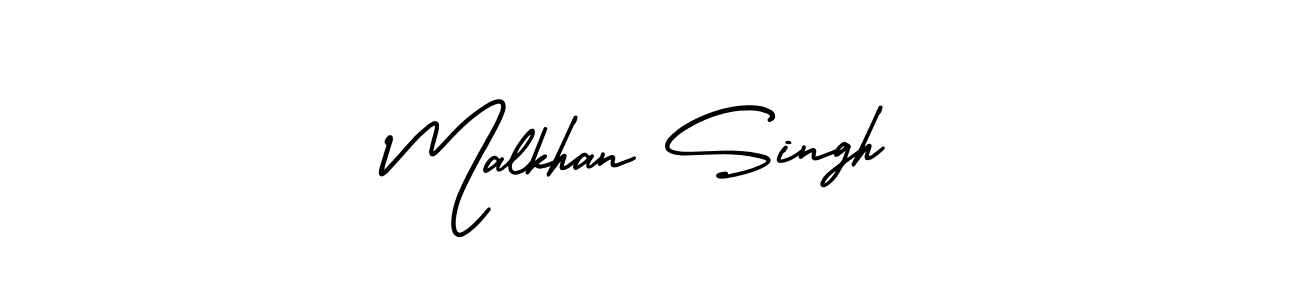 Malkhan Singh stylish signature style. Best Handwritten Sign (AmerikaSignatureDemo-Regular) for my name. Handwritten Signature Collection Ideas for my name Malkhan Singh. Malkhan Singh signature style 3 images and pictures png