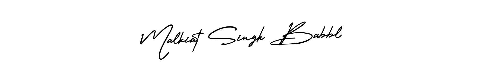 Use a signature maker to create a handwritten signature online. With this signature software, you can design (AmerikaSignatureDemo-Regular) your own signature for name Malkiat Singh Babbl. Malkiat Singh Babbl signature style 3 images and pictures png