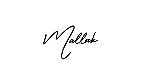 You should practise on your own different ways (AmerikaSignatureDemo-Regular) to write your name (Mallak) in signature. don't let someone else do it for you. Mallak signature style 3 images and pictures png