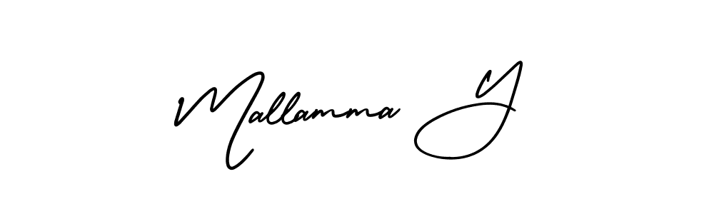 Create a beautiful signature design for name Mallamma Y. With this signature (AmerikaSignatureDemo-Regular) fonts, you can make a handwritten signature for free. Mallamma Y signature style 3 images and pictures png