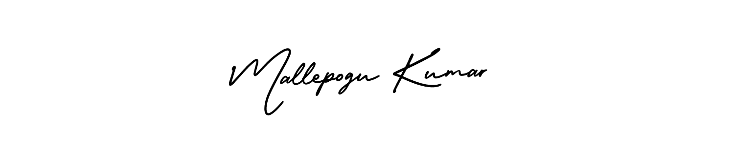 It looks lik you need a new signature style for name Mallepogu Kumar. Design unique handwritten (AmerikaSignatureDemo-Regular) signature with our free signature maker in just a few clicks. Mallepogu Kumar signature style 3 images and pictures png