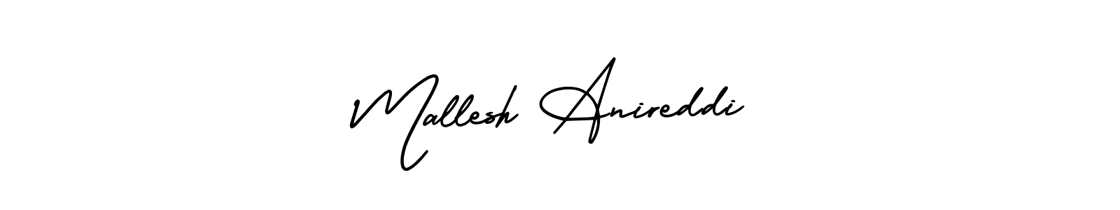 Also we have Mallesh Anireddi name is the best signature style. Create professional handwritten signature collection using AmerikaSignatureDemo-Regular autograph style. Mallesh Anireddi signature style 3 images and pictures png