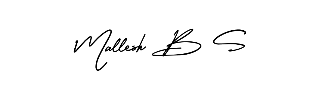 Also You can easily find your signature by using the search form. We will create Mallesh B S name handwritten signature images for you free of cost using AmerikaSignatureDemo-Regular sign style. Mallesh B S signature style 3 images and pictures png