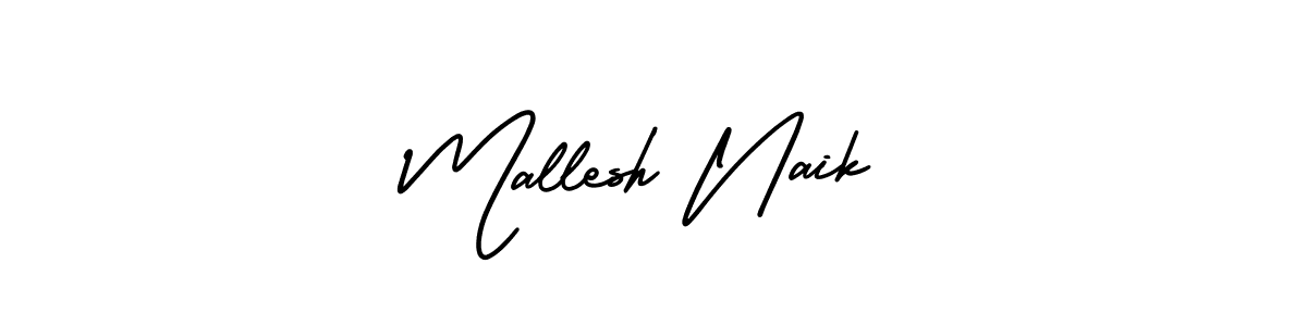 You should practise on your own different ways (AmerikaSignatureDemo-Regular) to write your name (Mallesh Naik) in signature. don't let someone else do it for you. Mallesh Naik signature style 3 images and pictures png
