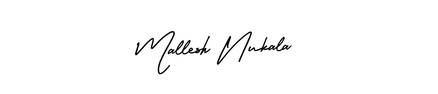 AmerikaSignatureDemo-Regular is a professional signature style that is perfect for those who want to add a touch of class to their signature. It is also a great choice for those who want to make their signature more unique. Get Mallesh Nukala name to fancy signature for free. Mallesh Nukala signature style 3 images and pictures png