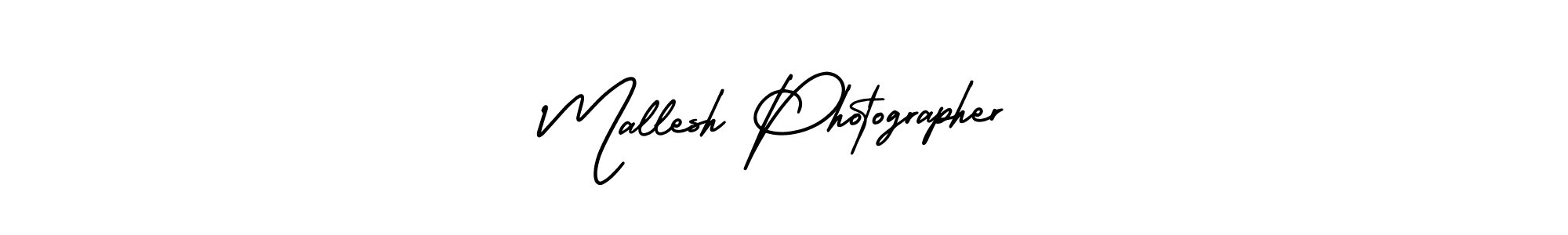 How to make Mallesh Photographer name signature. Use AmerikaSignatureDemo-Regular style for creating short signs online. This is the latest handwritten sign. Mallesh Photographer signature style 3 images and pictures png