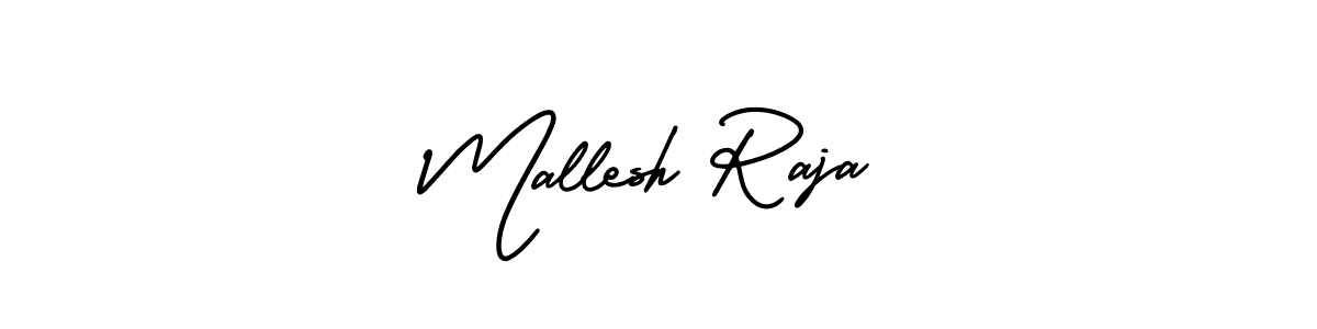 The best way (AmerikaSignatureDemo-Regular) to make a short signature is to pick only two or three words in your name. The name Mallesh Raja include a total of six letters. For converting this name. Mallesh Raja signature style 3 images and pictures png