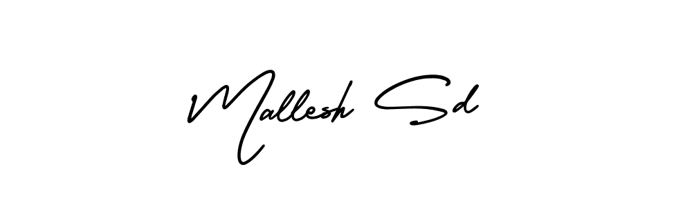 Similarly AmerikaSignatureDemo-Regular is the best handwritten signature design. Signature creator online .You can use it as an online autograph creator for name Mallesh Sd. Mallesh Sd signature style 3 images and pictures png