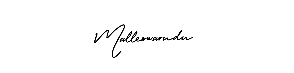 Malleswarudu stylish signature style. Best Handwritten Sign (AmerikaSignatureDemo-Regular) for my name. Handwritten Signature Collection Ideas for my name Malleswarudu. Malleswarudu signature style 3 images and pictures png