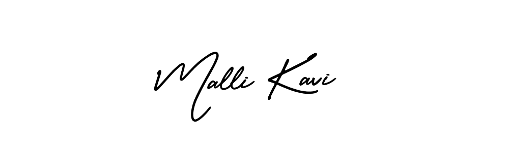 You should practise on your own different ways (AmerikaSignatureDemo-Regular) to write your name (Malli Kavi) in signature. don't let someone else do it for you. Malli Kavi signature style 3 images and pictures png