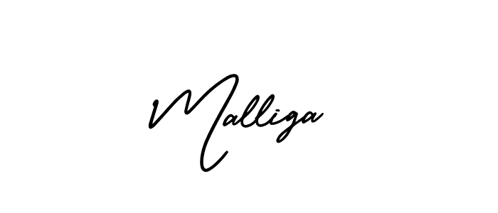if you are searching for the best signature style for your name Malliga. so please give up your signature search. here we have designed multiple signature styles  using AmerikaSignatureDemo-Regular. Malliga signature style 3 images and pictures png