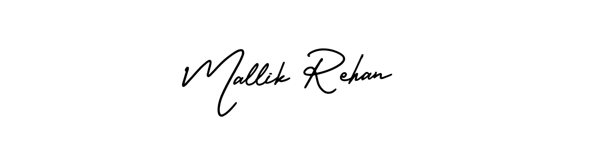 How to make Mallik Rehan signature? AmerikaSignatureDemo-Regular is a professional autograph style. Create handwritten signature for Mallik Rehan name. Mallik Rehan signature style 3 images and pictures png