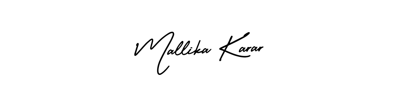 Create a beautiful signature design for name Mallika Karar. With this signature (AmerikaSignatureDemo-Regular) fonts, you can make a handwritten signature for free. Mallika Karar signature style 3 images and pictures png