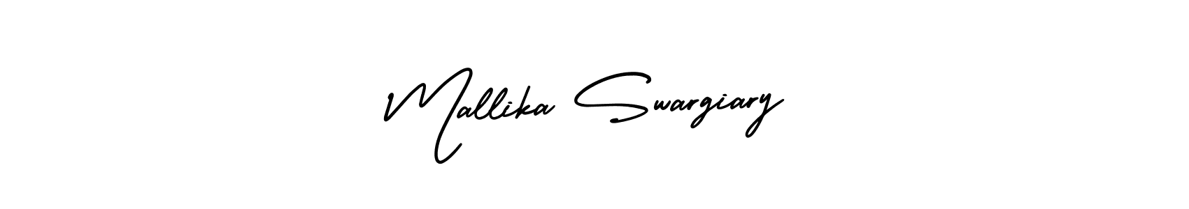 Make a beautiful signature design for name Mallika Swargiary. With this signature (AmerikaSignatureDemo-Regular) style, you can create a handwritten signature for free. Mallika Swargiary signature style 3 images and pictures png