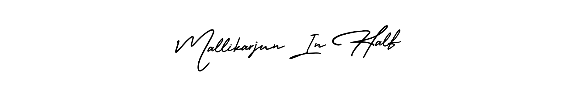 The best way (AmerikaSignatureDemo-Regular) to make a short signature is to pick only two or three words in your name. The name Mallikarjun In Half include a total of six letters. For converting this name. Mallikarjun In Half signature style 3 images and pictures png