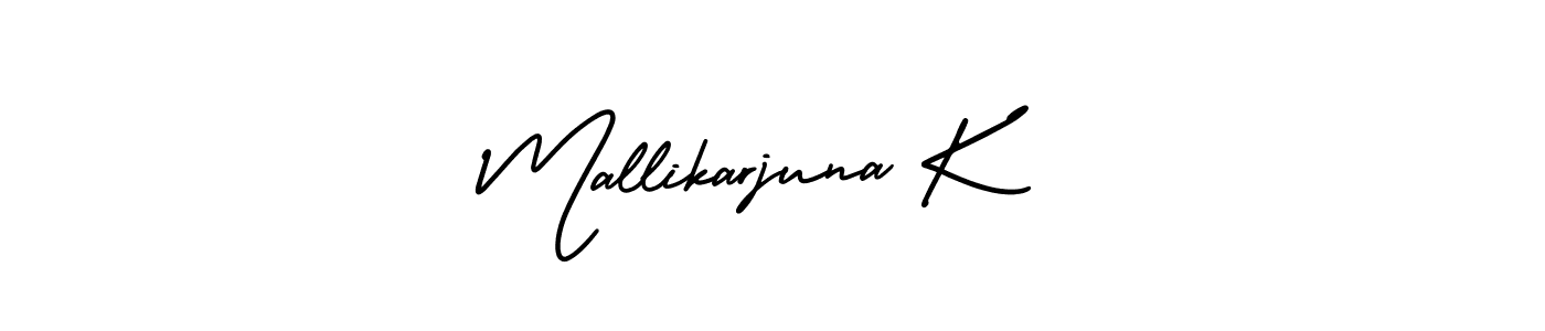 Make a beautiful signature design for name Mallikarjuna K. With this signature (AmerikaSignatureDemo-Regular) style, you can create a handwritten signature for free. Mallikarjuna K signature style 3 images and pictures png