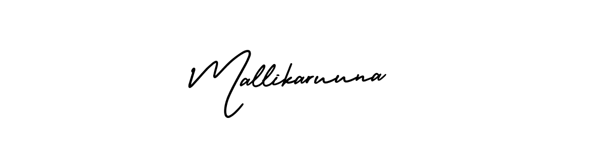 Use a signature maker to create a handwritten signature online. With this signature software, you can design (AmerikaSignatureDemo-Regular) your own signature for name Mallikaruuna. Mallikaruuna signature style 3 images and pictures png