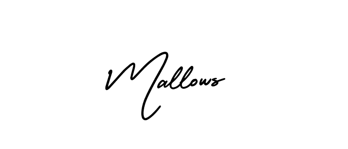 How to make Mallows signature? AmerikaSignatureDemo-Regular is a professional autograph style. Create handwritten signature for Mallows name. Mallows signature style 3 images and pictures png