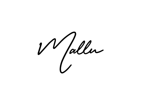 Mallu stylish signature style. Best Handwritten Sign (AmerikaSignatureDemo-Regular) for my name. Handwritten Signature Collection Ideas for my name Mallu. Mallu signature style 3 images and pictures png